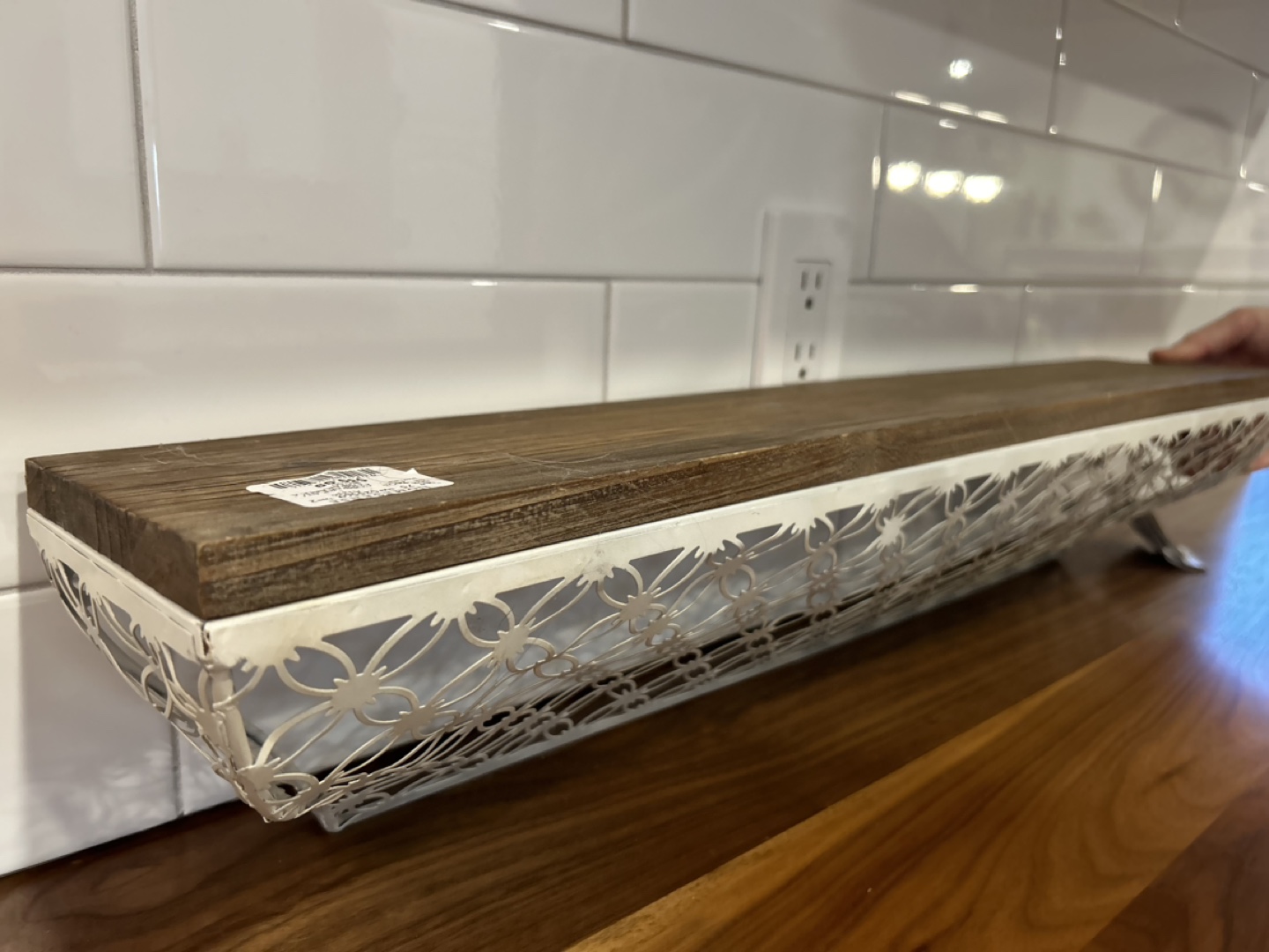 Decorative Wood/Metal Wall Shelf