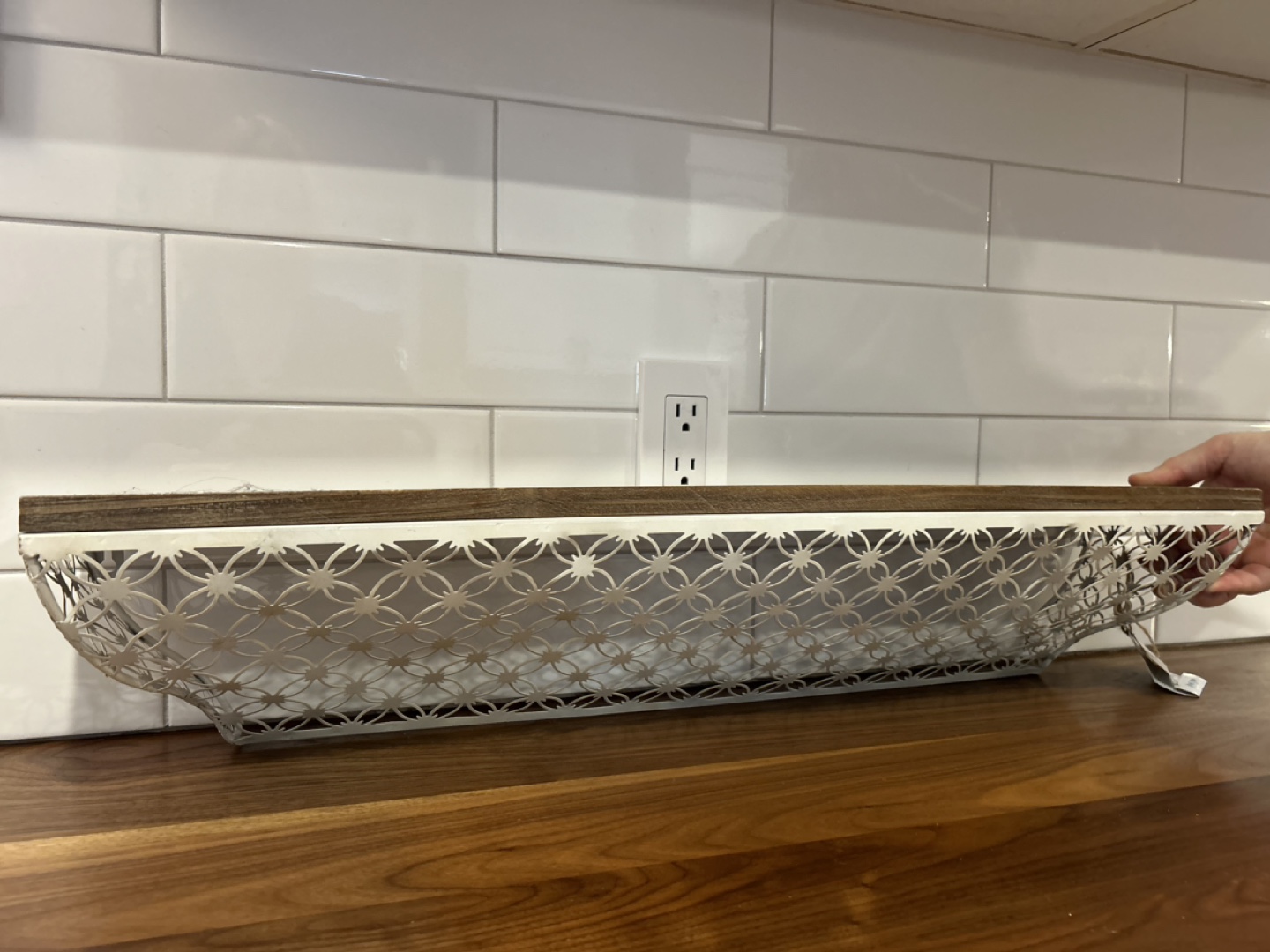 Decorative Wood/Metal Wall Shelf - photo 2