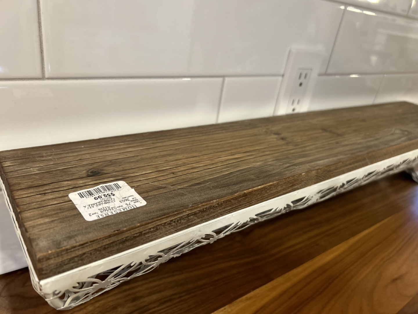 Decorative Wood/Metal Wall Shelf - photo 3