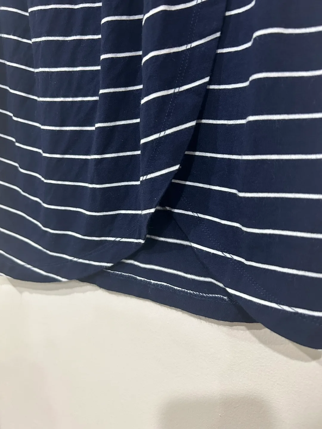 Dynamite navy stripe drape midi skirt size xs/s - like new image indicator(2)