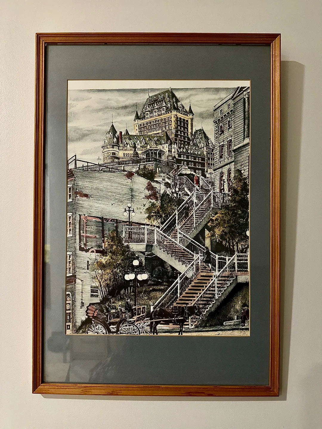 Framed Quebec City Painting image indicator(2)