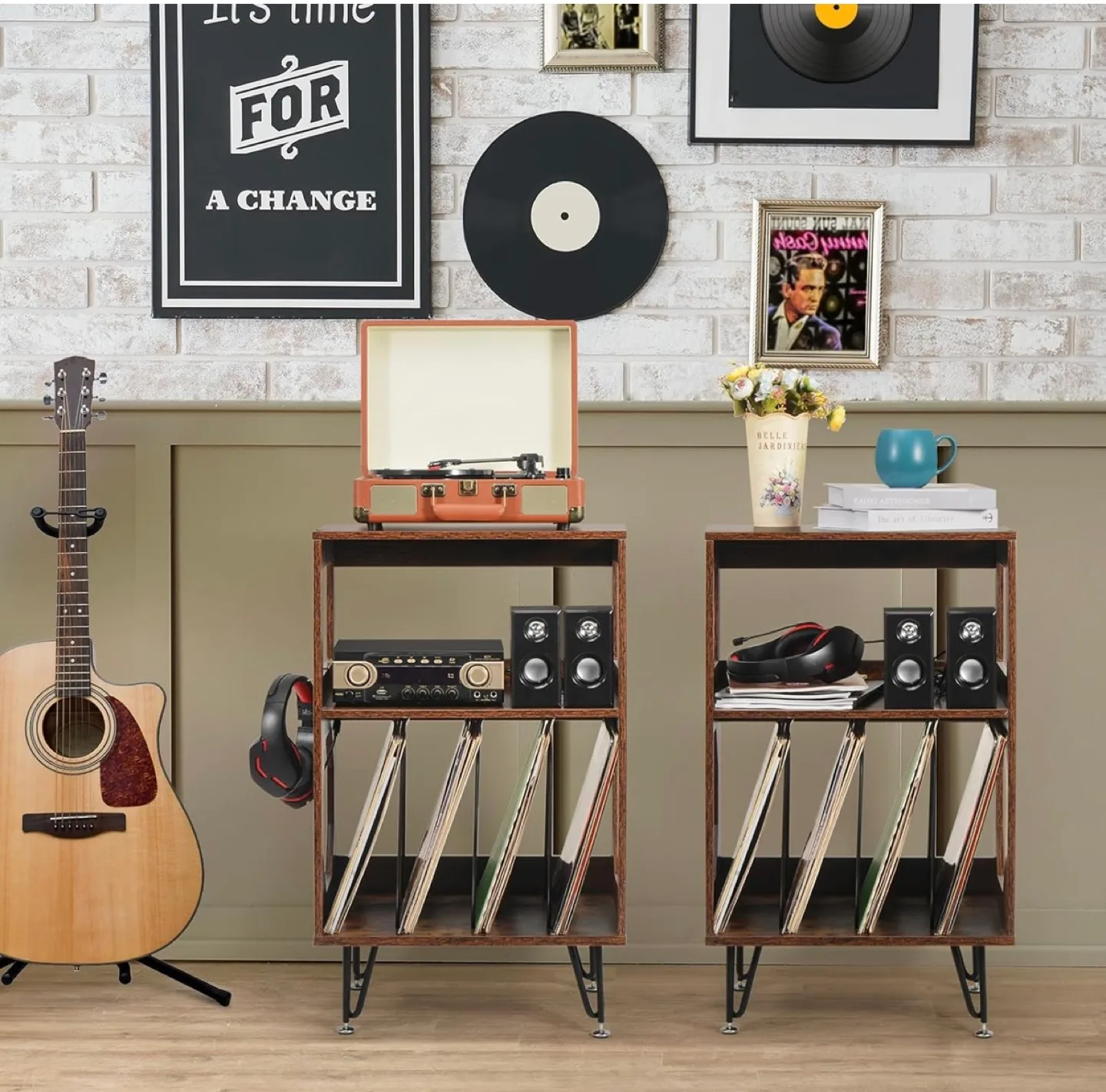 Mid-Century Modern Vinyl Record Storage Stand image indicator(6)