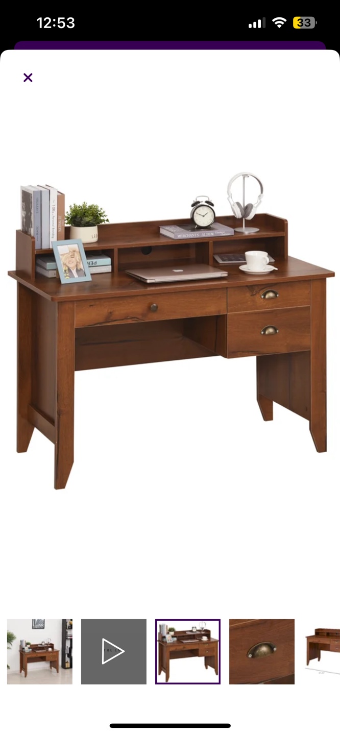 Red Barrel Studio Metal Base Writing Desk