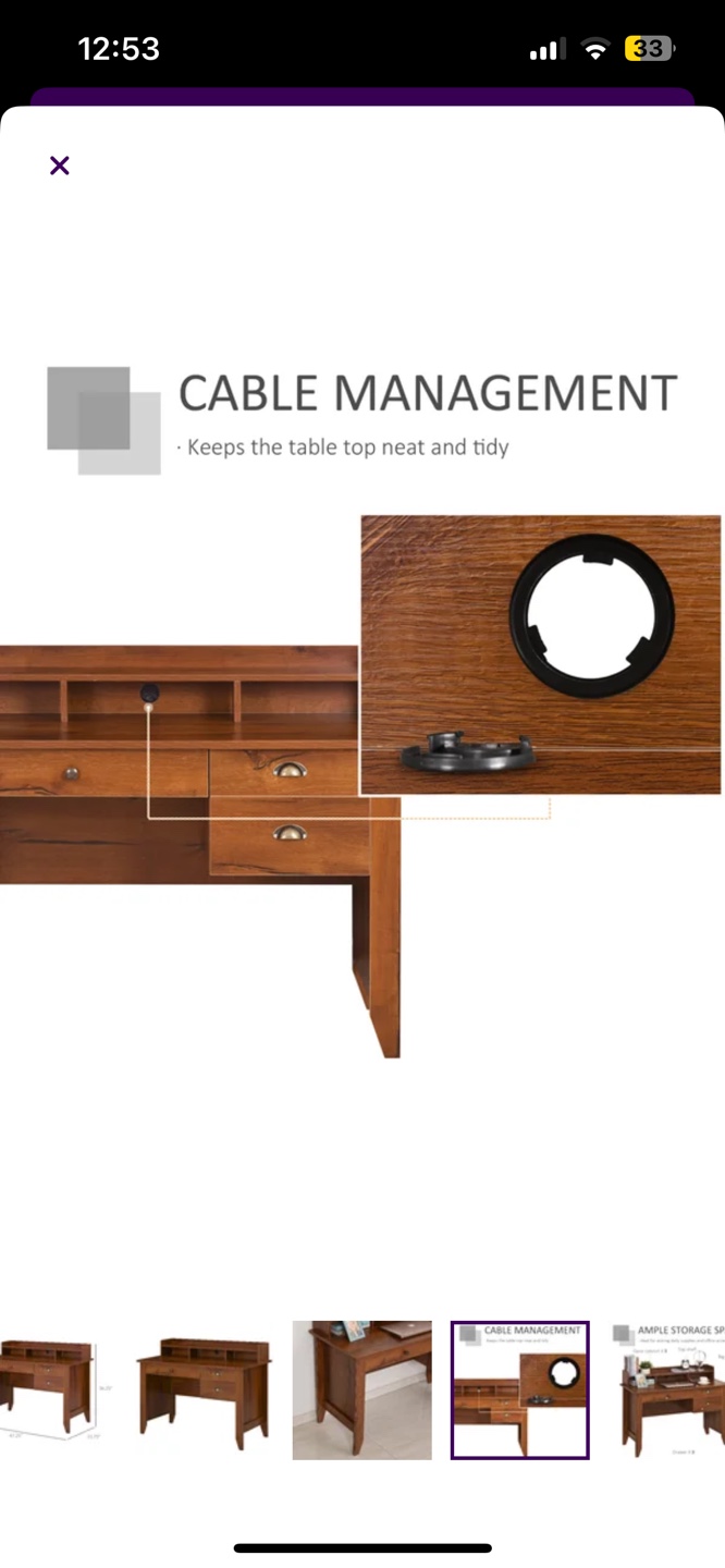 Red Barrel Studio Metal Base Writing Desk - photo 3