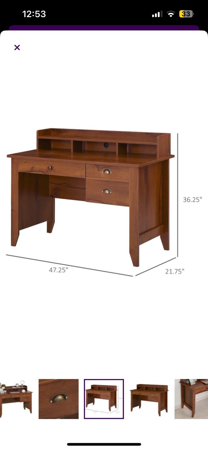 Red Barrel Studio Metal Base Writing Desk - photo 2