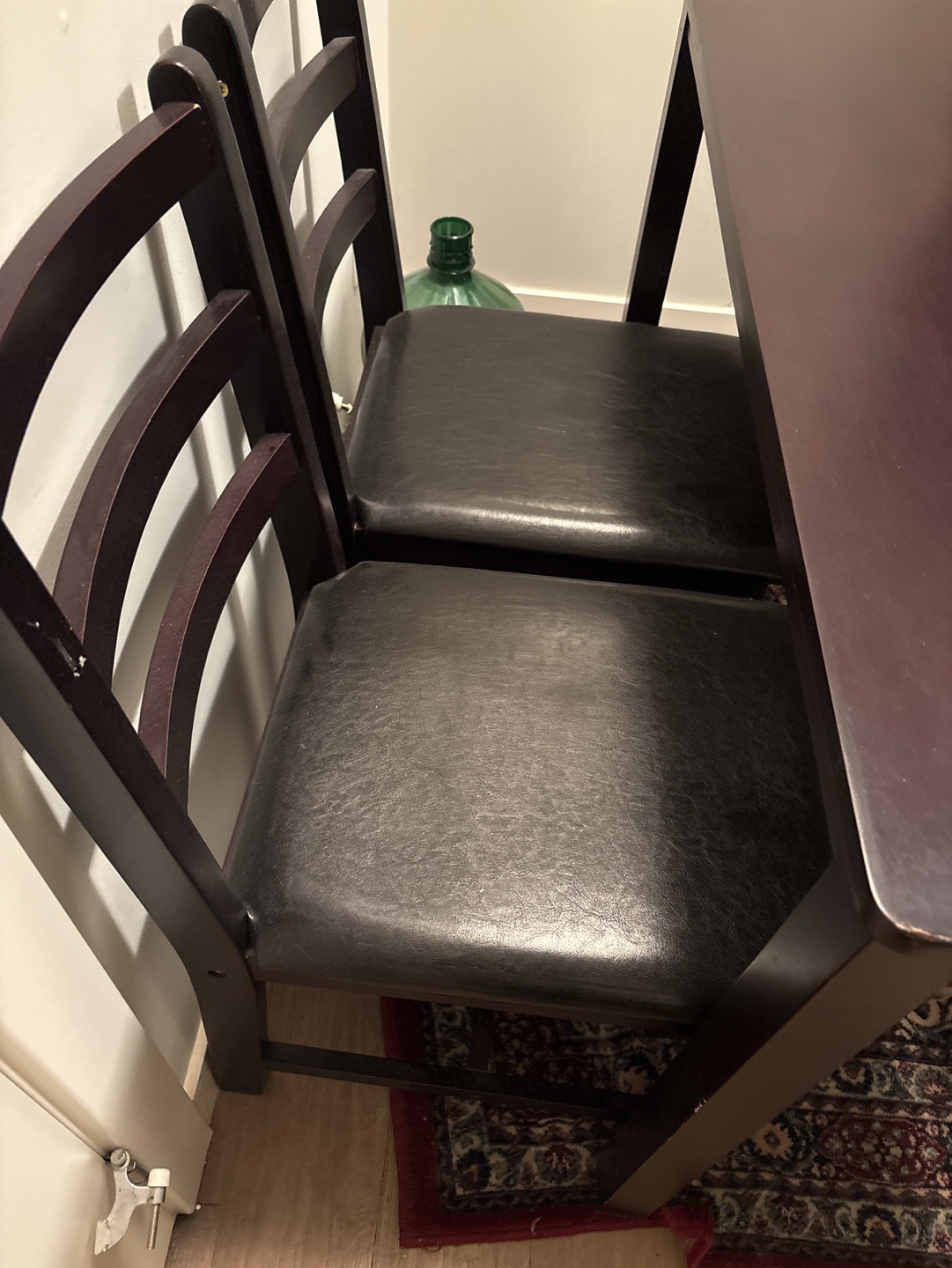 Dark Brown Dining Table Set with Four Chairs - photo 3