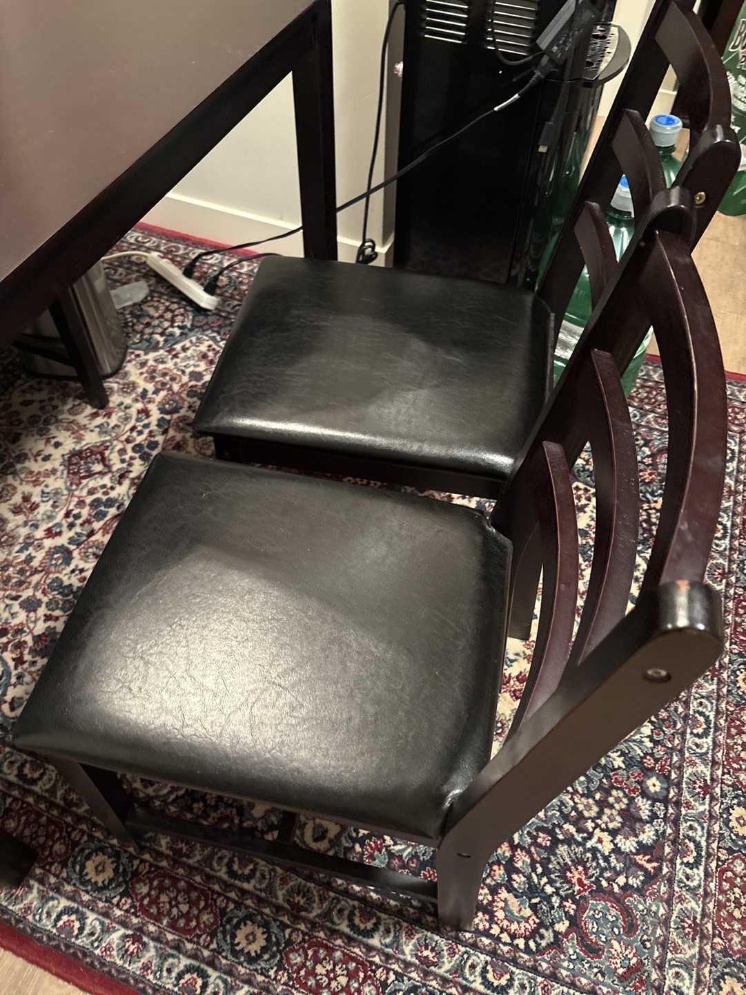 Dark Brown Dining Table Set with Four Chairs - photo 2