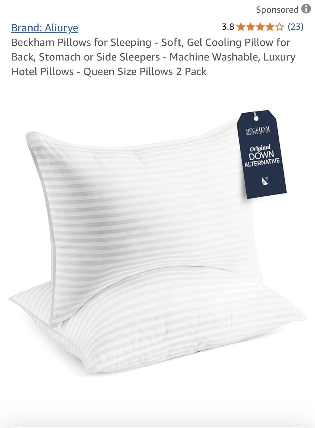 Beckham Hotel Collection Queen Size Pillows - 2 Pack - photo 2