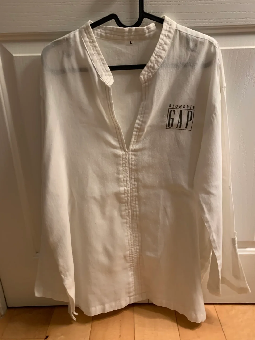 Linen like cream colored shirt image indicator(2)