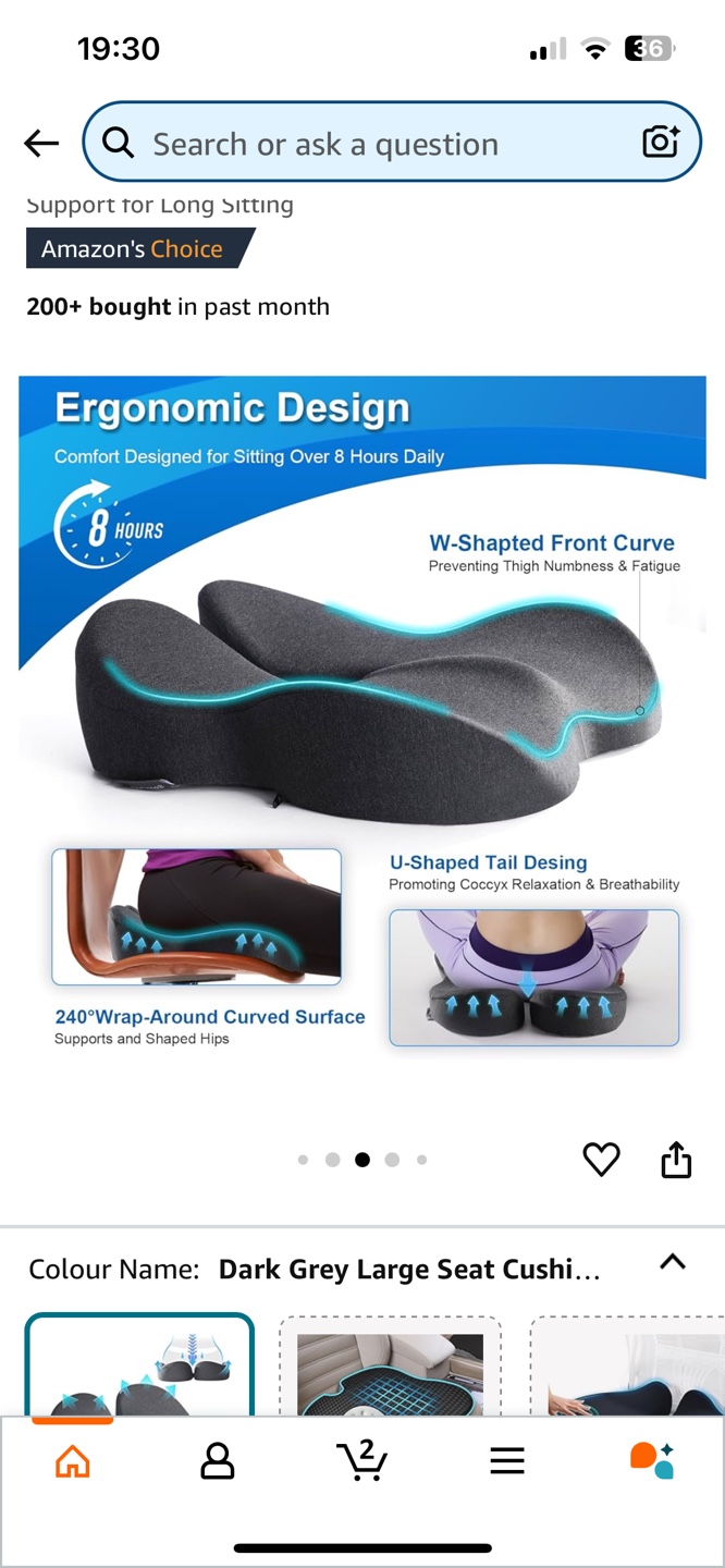 Ergonomic Memory Foam Seat Cushion - photo 2