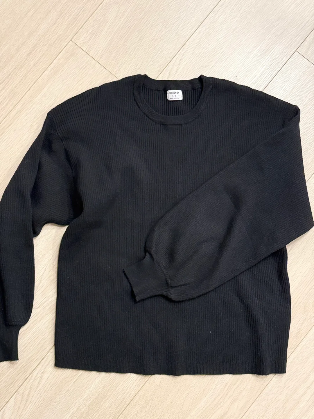 Cotton On Black Ribbed Knit Sweater thumbnail