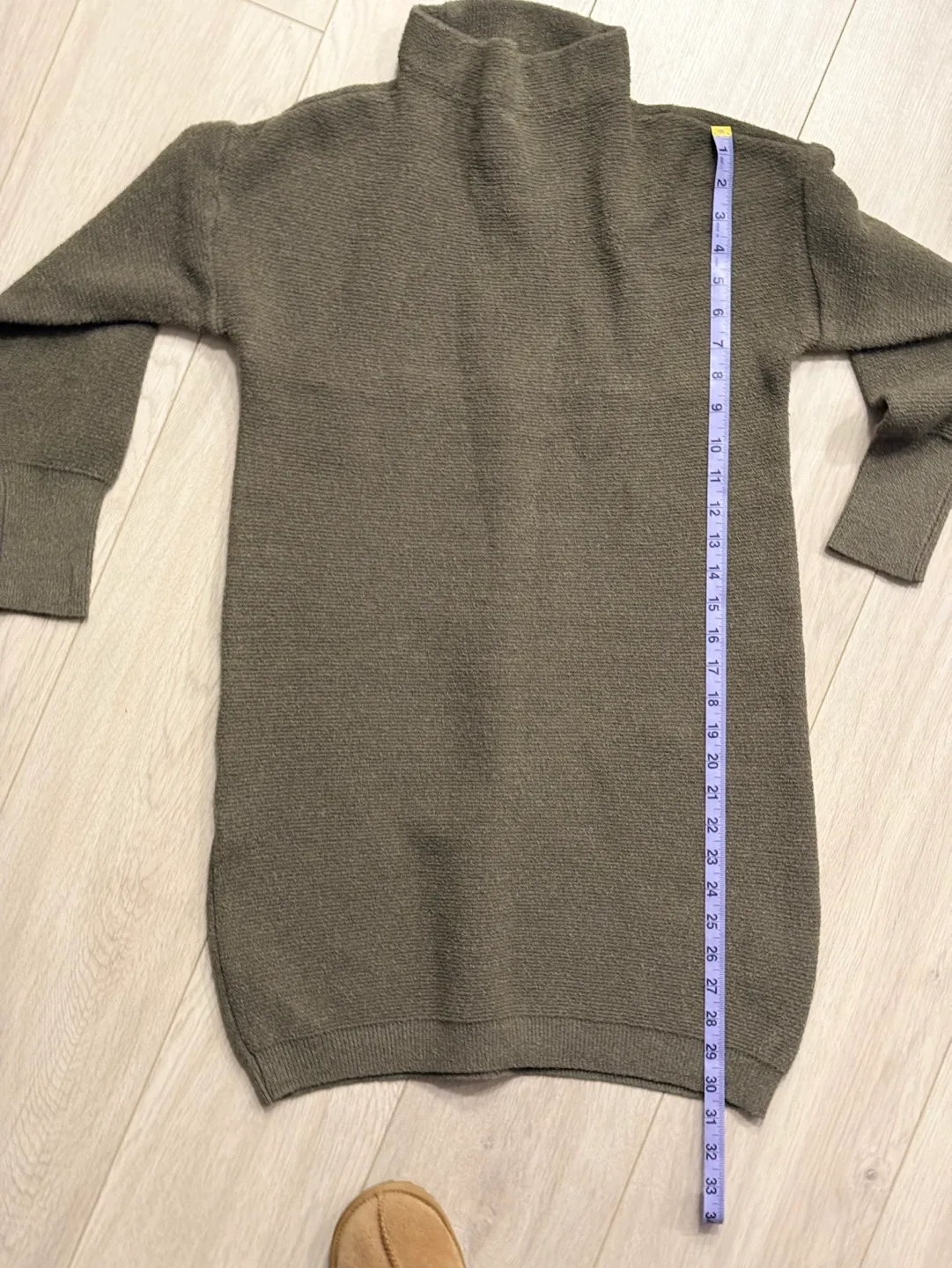 DEVOTED Olive Green Mock Neck Sweater Dress Size XS thumbnail