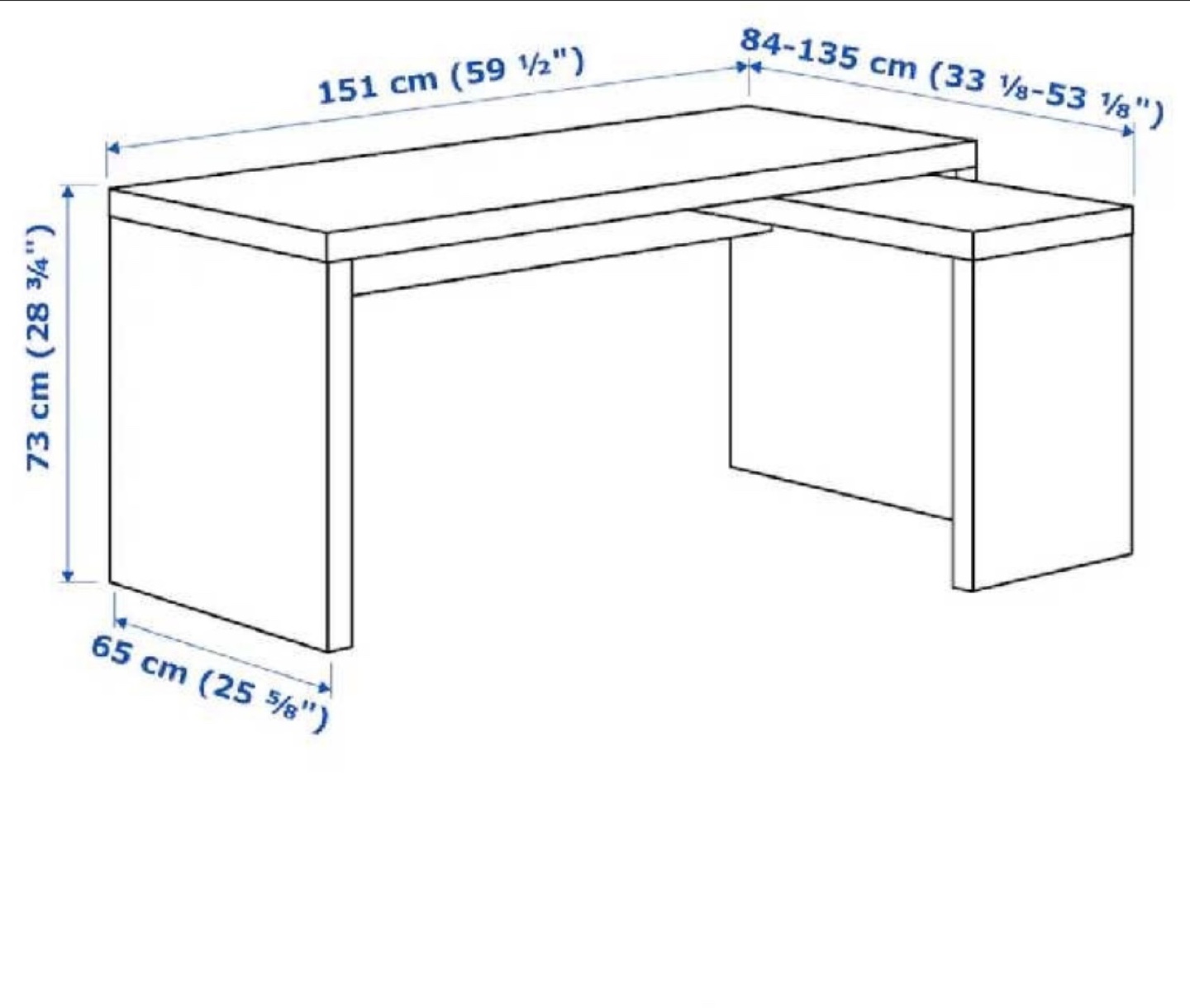 White Fold-Away Desk Top - photo 3