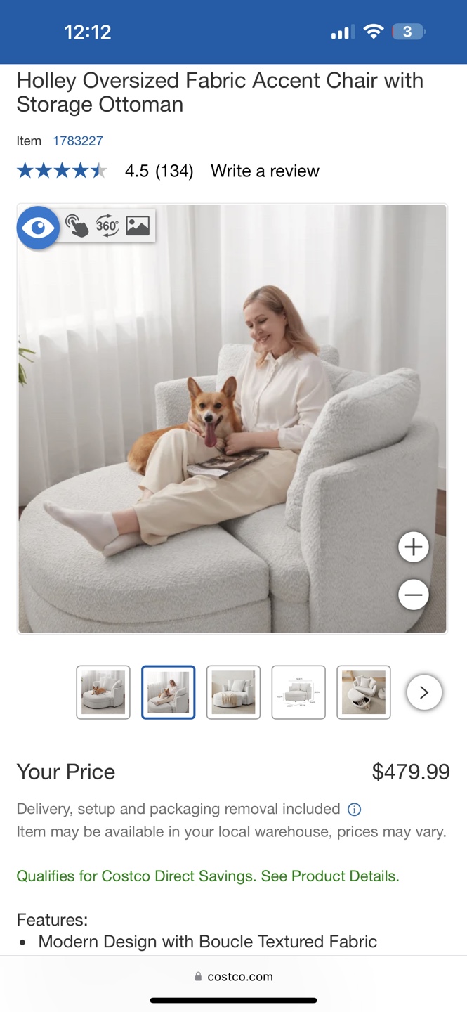 Brand new Chair with Storage Ottoman - photo 2