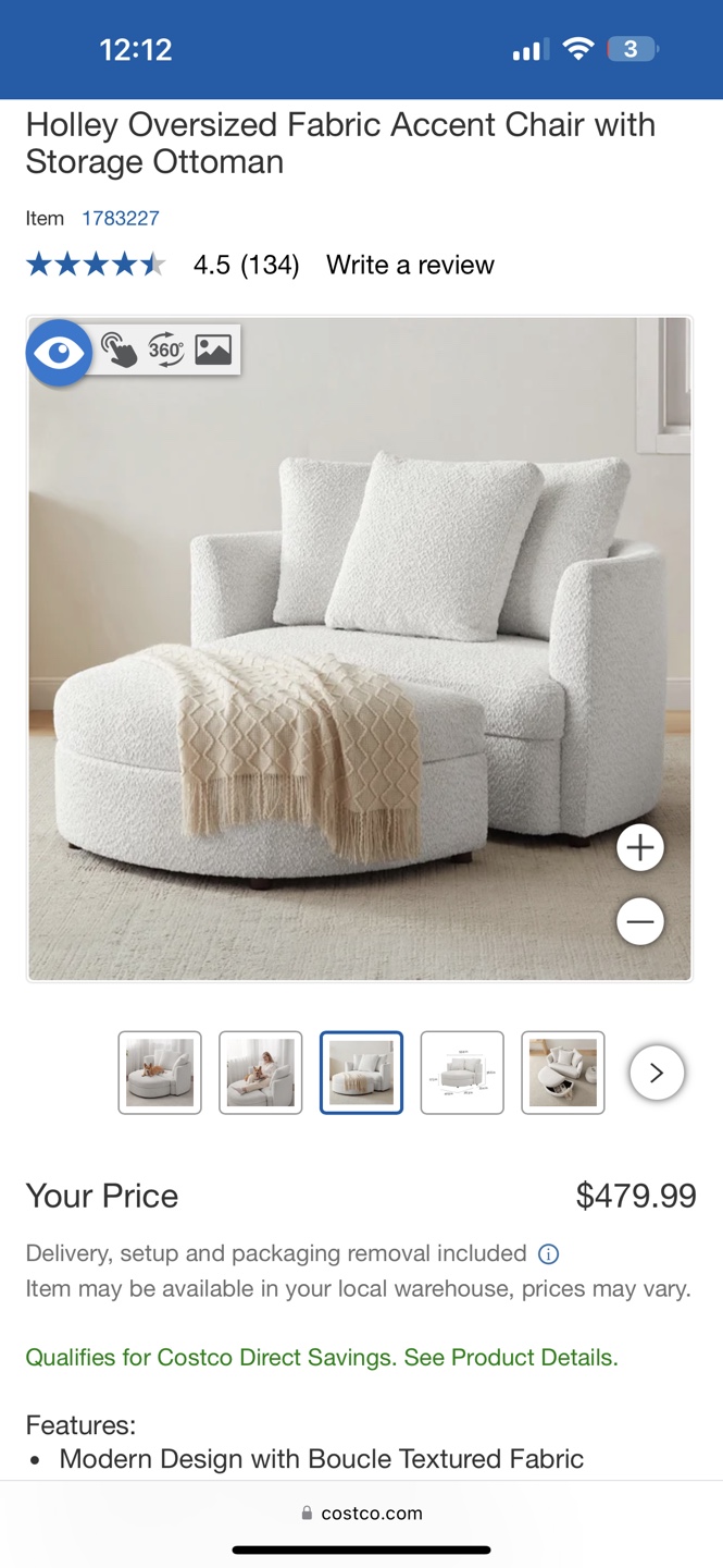Brand new Chair with Storage Ottoman - photo 3