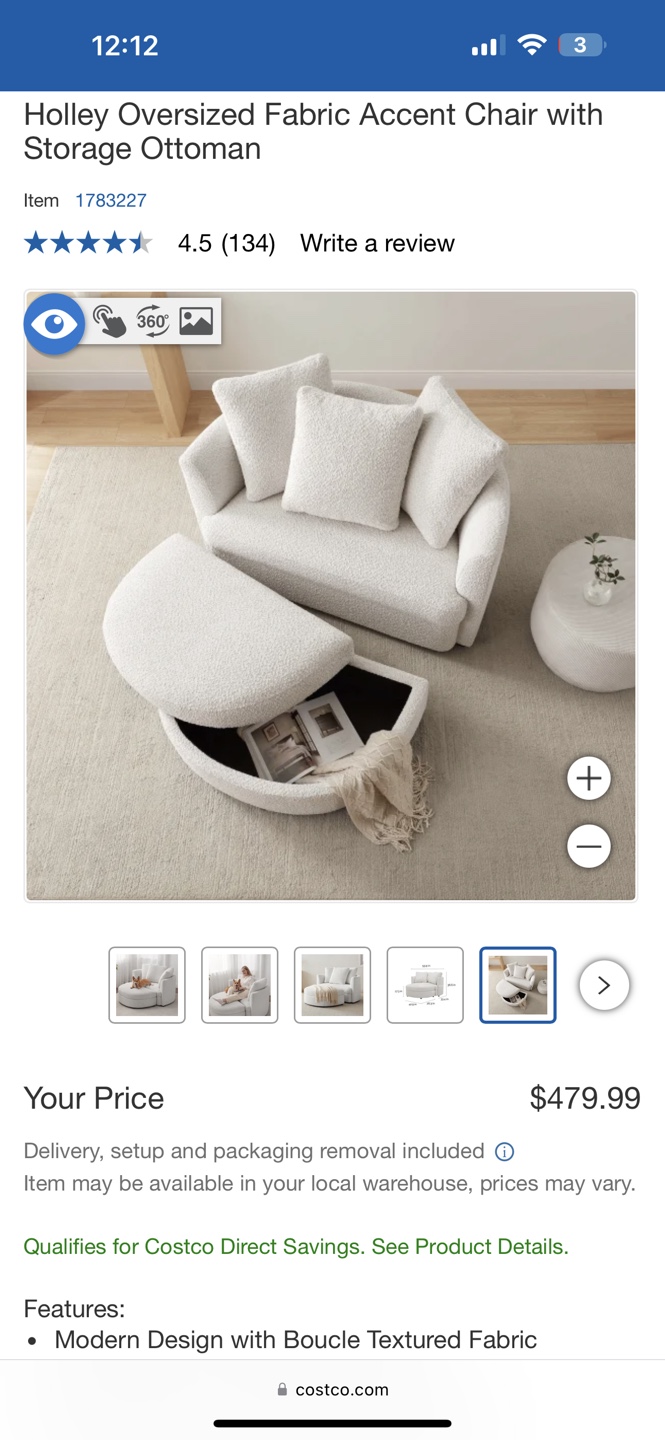 Brand new Chair with Storage Ottoman - photo 4
