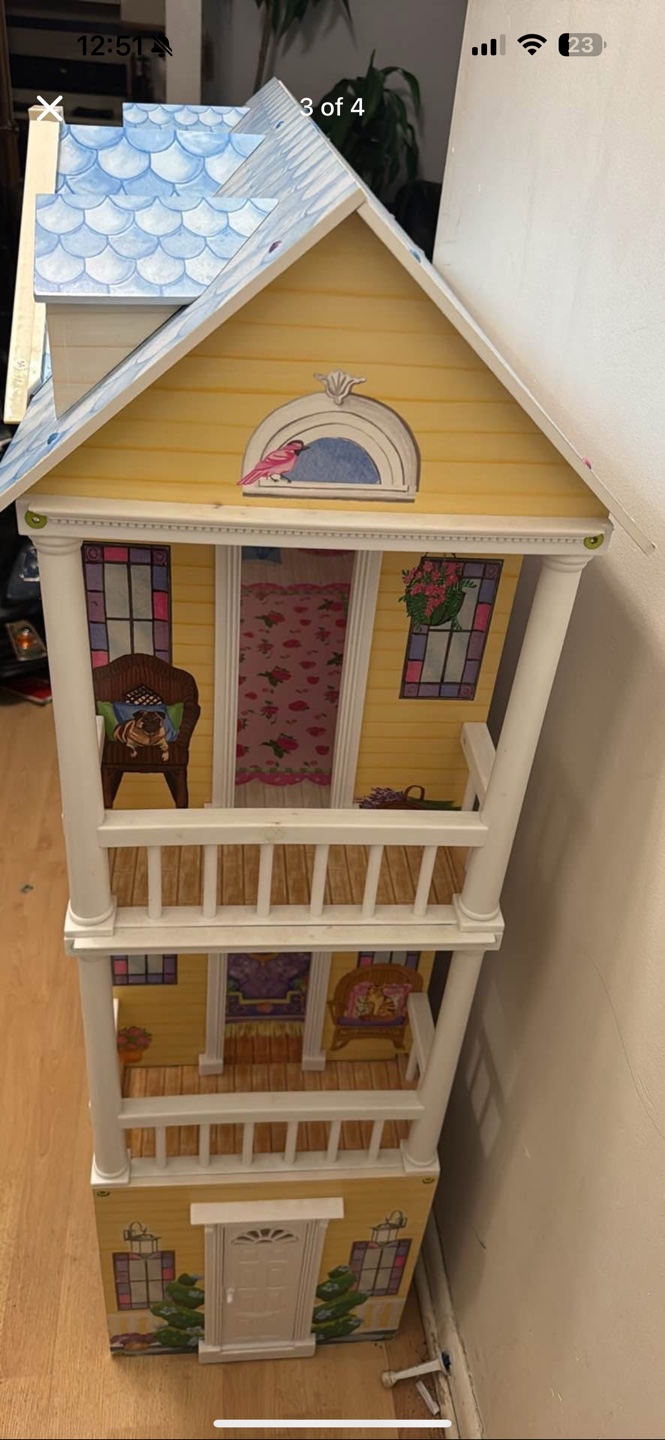 Large wooden Dollhouse - photo 2