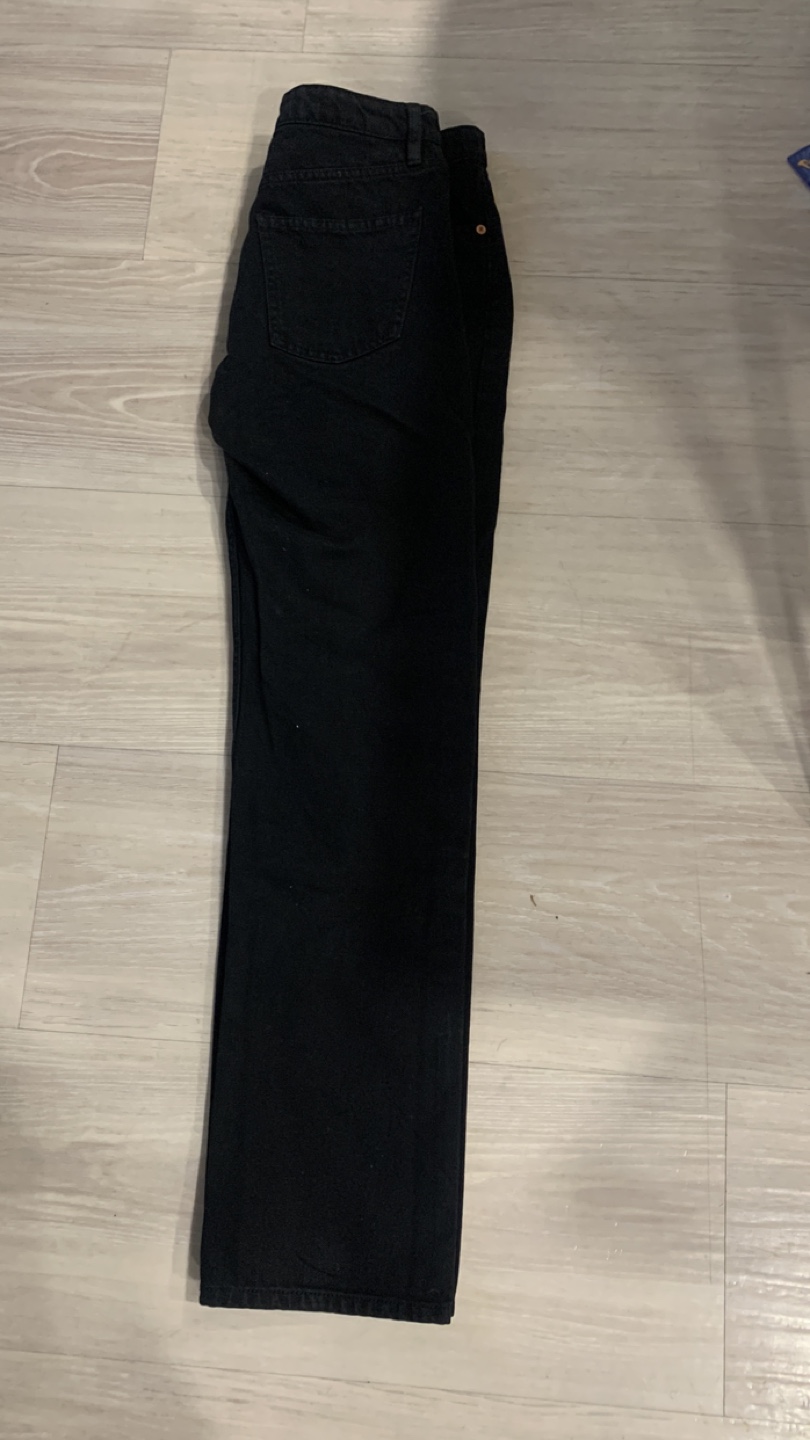 ZARA Black Mid Rise Straight Leg Jeans - photo 5
