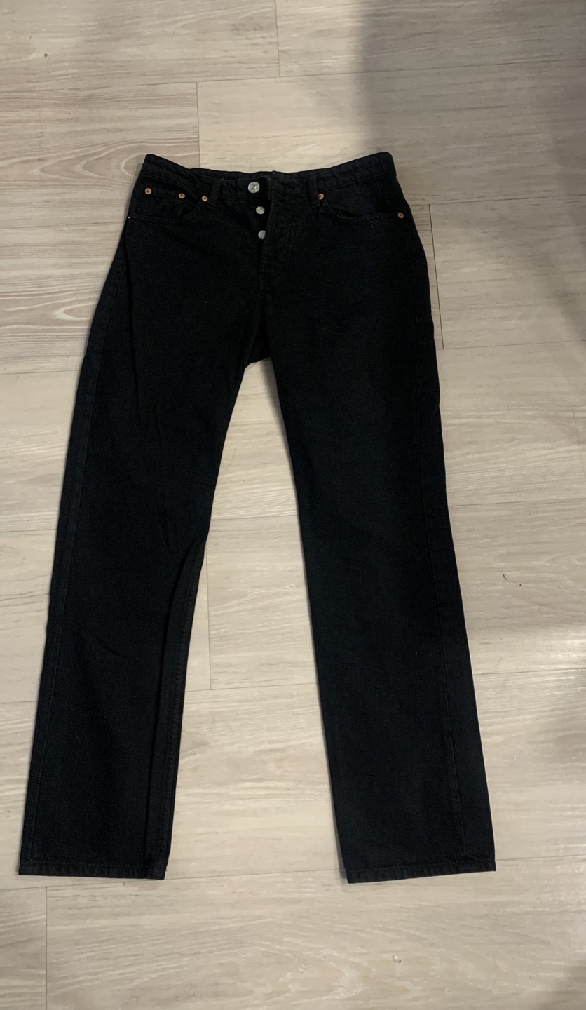 ZARA Black Mid Rise Straight Leg Jeans - photo 3