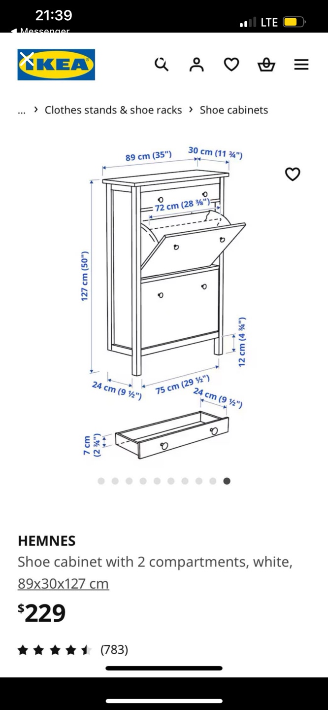 IKEA HEMNES Shoe Cabinet - photo 2