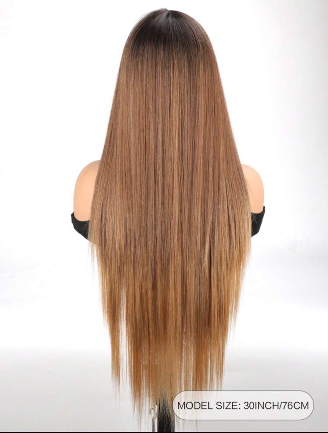 Long Brown Ombre Lace Front Wig 30 inch - photo 3