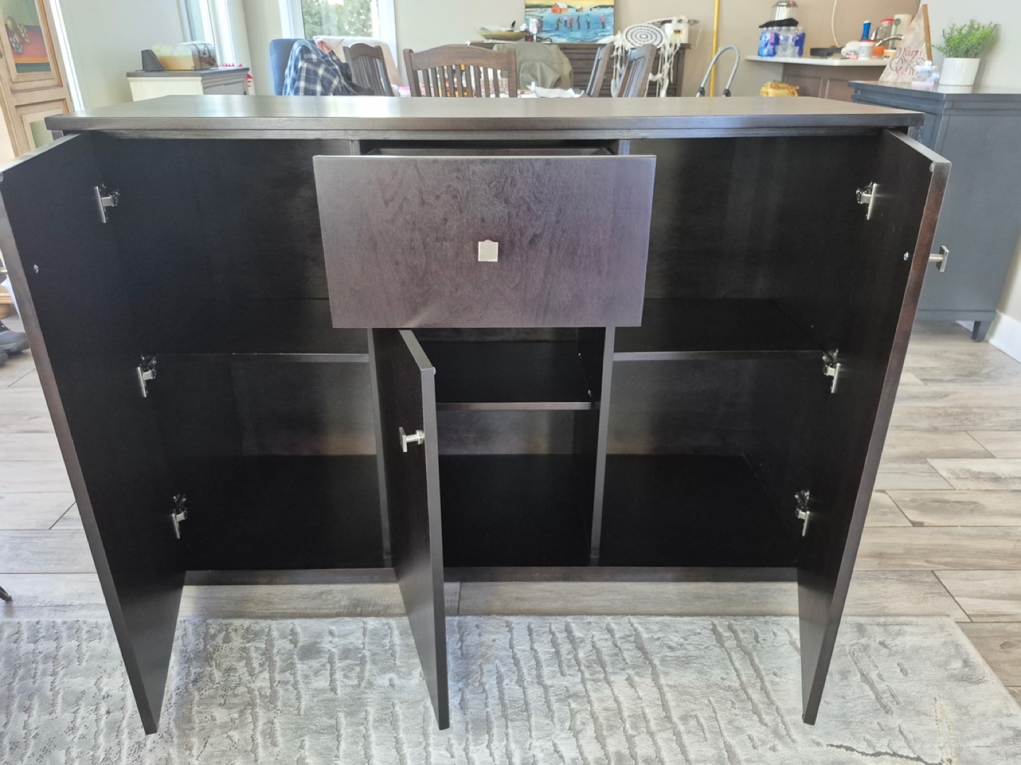 Dark Brown Wood Buffet/Cabinet - photo 2