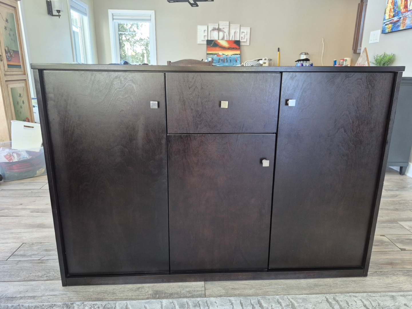 Dark Brown Wood Buffet/Cabinet