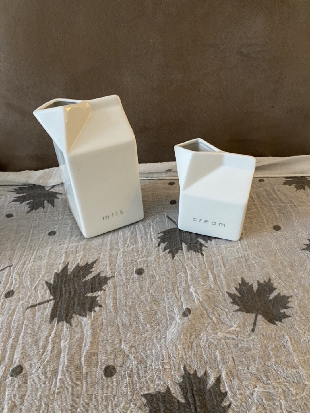 Ceramic Milk and Cream Pitchers - Set of Two