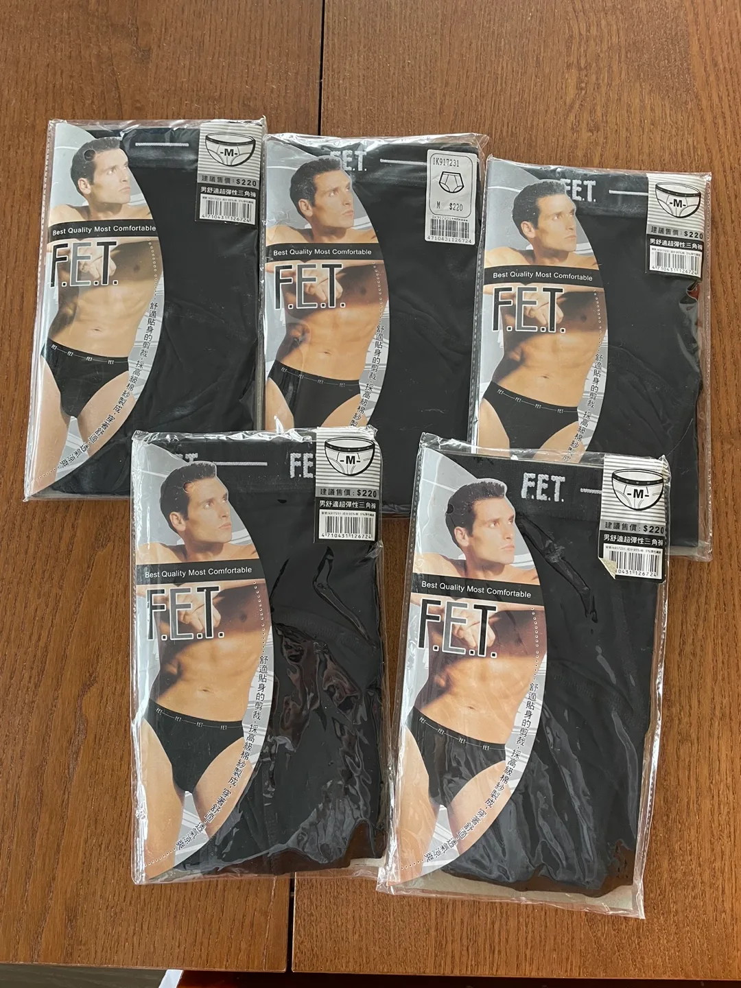 New! 5 x Men's Black Briefs Underwear thumbnail