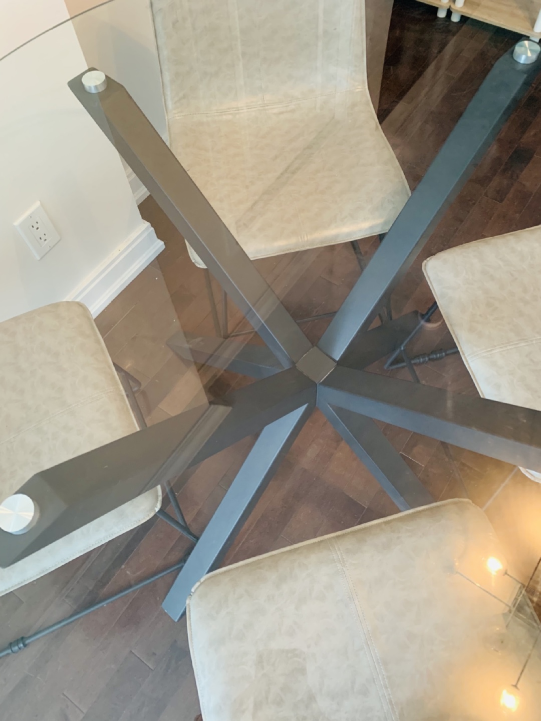 Glass Dining Table with Four Chairs - photo 3