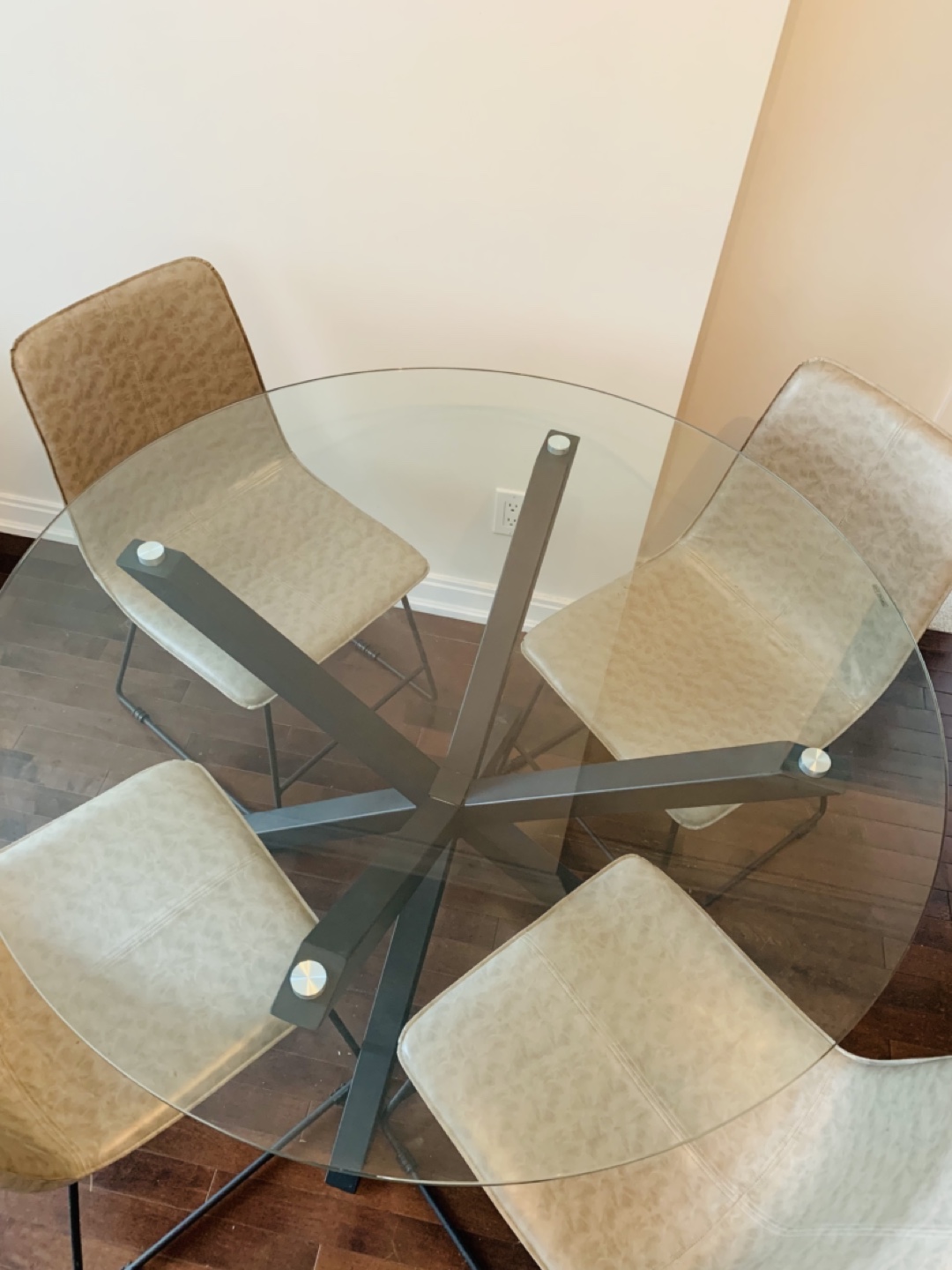 Glass Dining Table with Four Chairs - photo 2