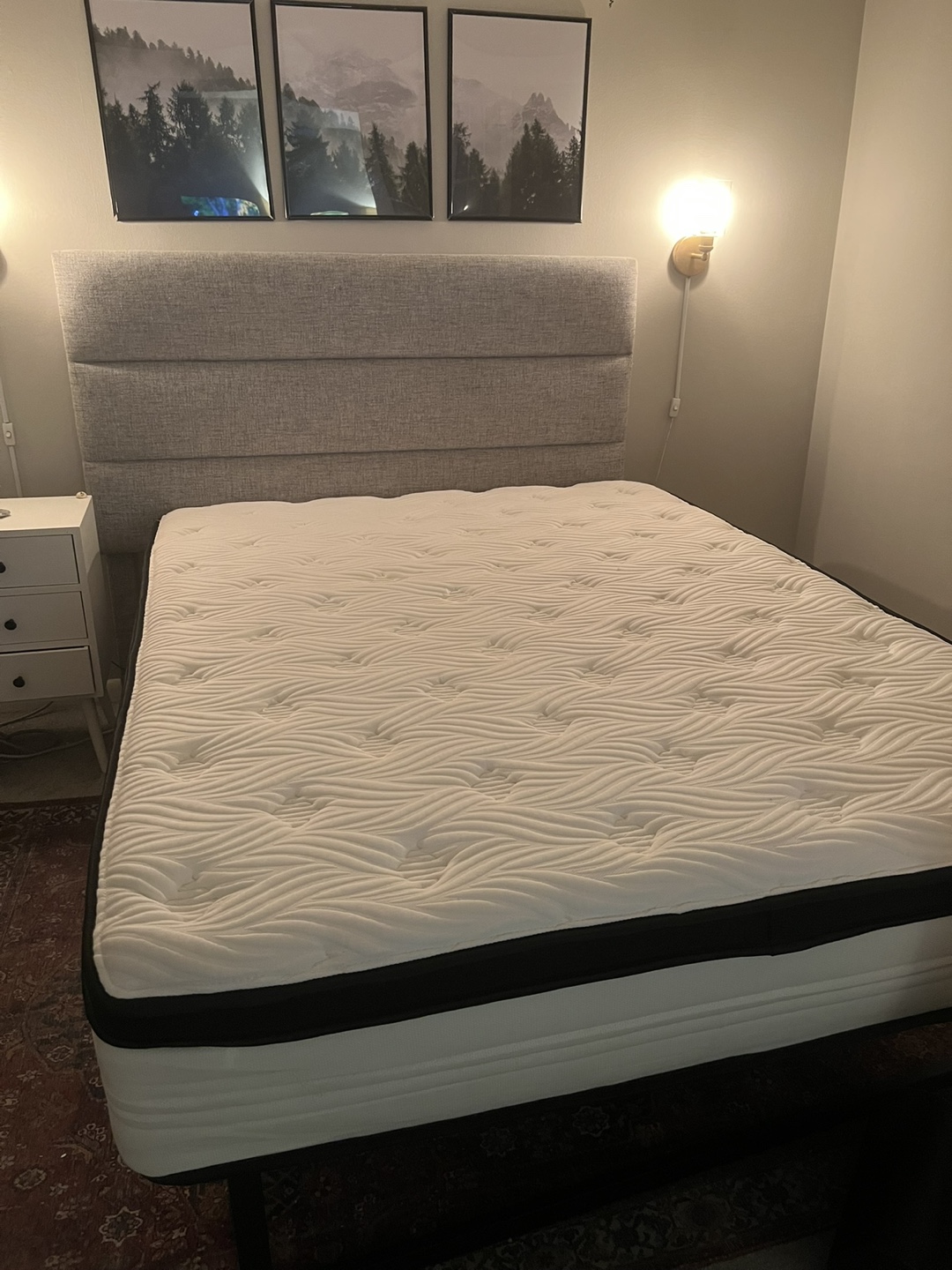 Gray Queen Size Headboard