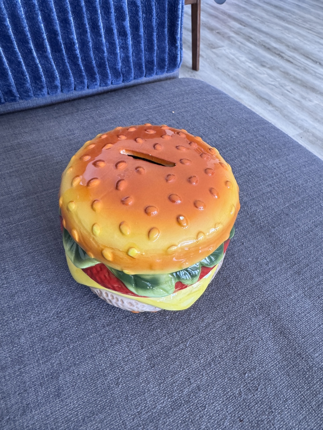Ceramic Cheeseburger Piggy Bank