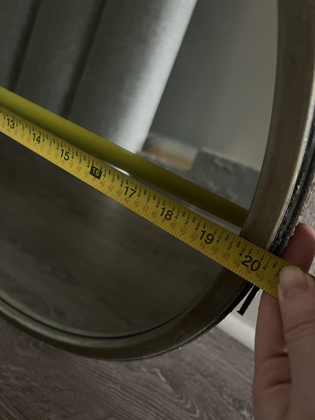 Brown Round Wall Mirror with Leather Strap - photo 4