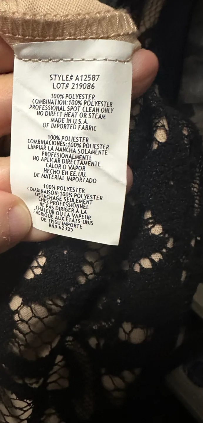 Ladies’ Betsy & Adam Black Lace Formal Gown image indicator(3)