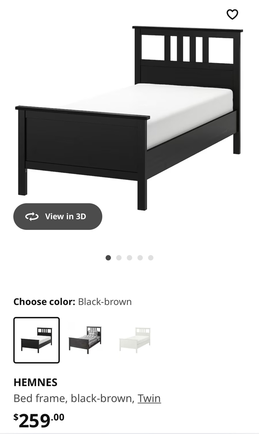 IKEA HEMNES Twin Bed Frame - photo 2