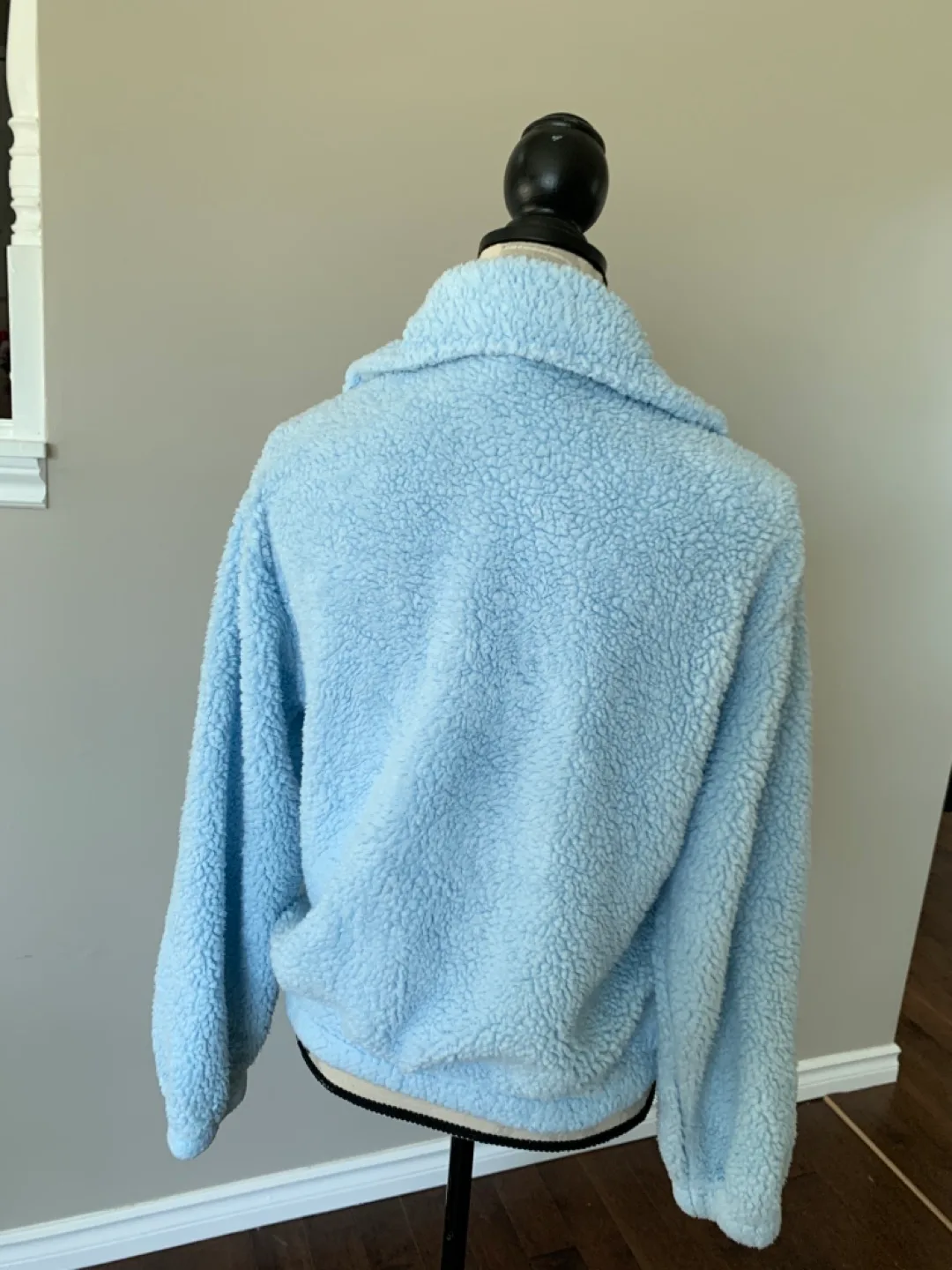 Light Blue Fuzzy Fleece Zip-Up image indicator(2)