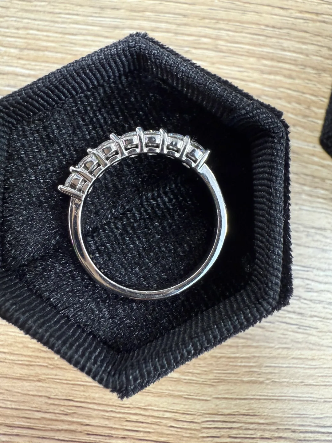 Seven-Stone Moissanite Silver Band image indicator(3)