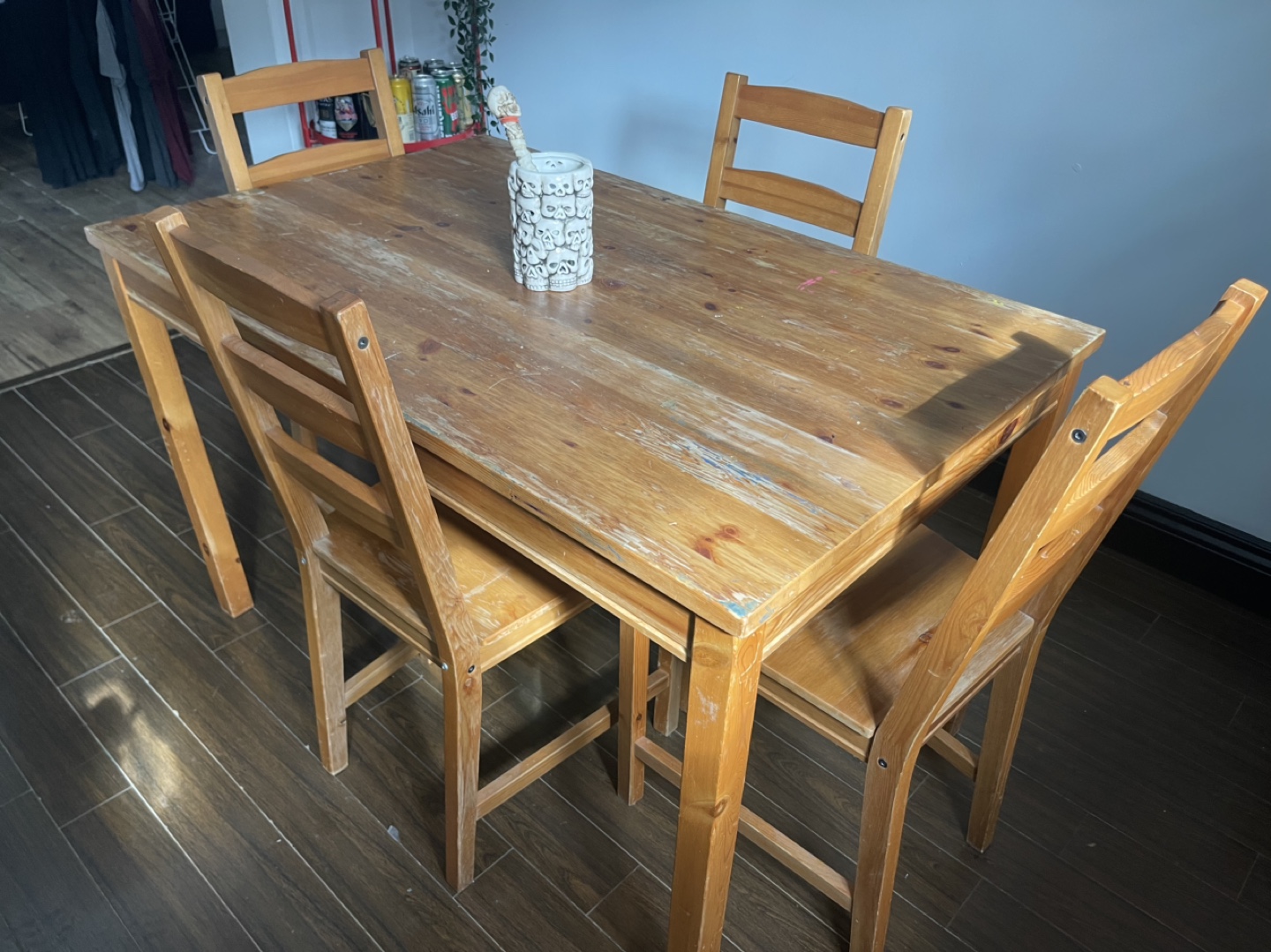 Wooden Dining Table Set - 4 Chairs - photo 2