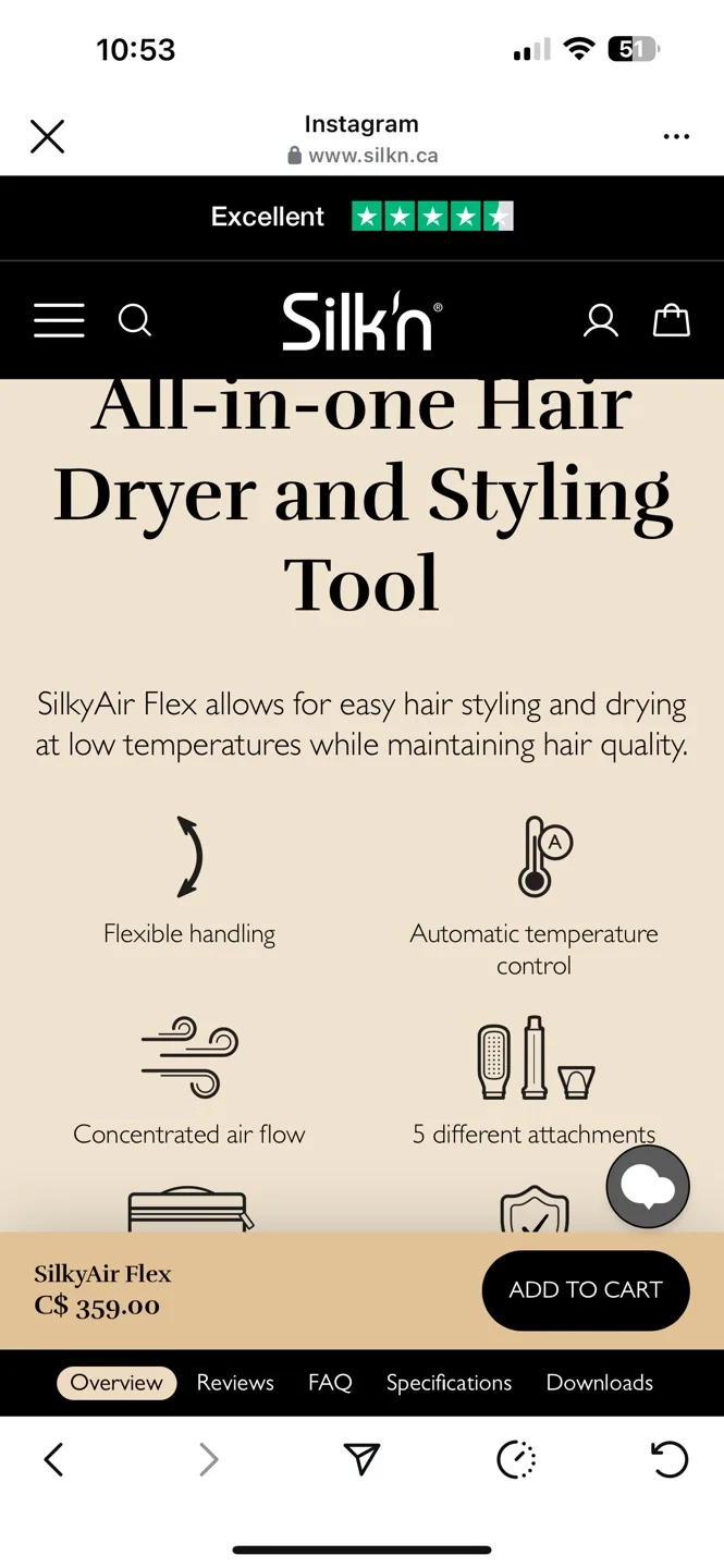 Silk'n SilkyAir Flex All-in-One Hair Dryer and Styler image indicator(3)