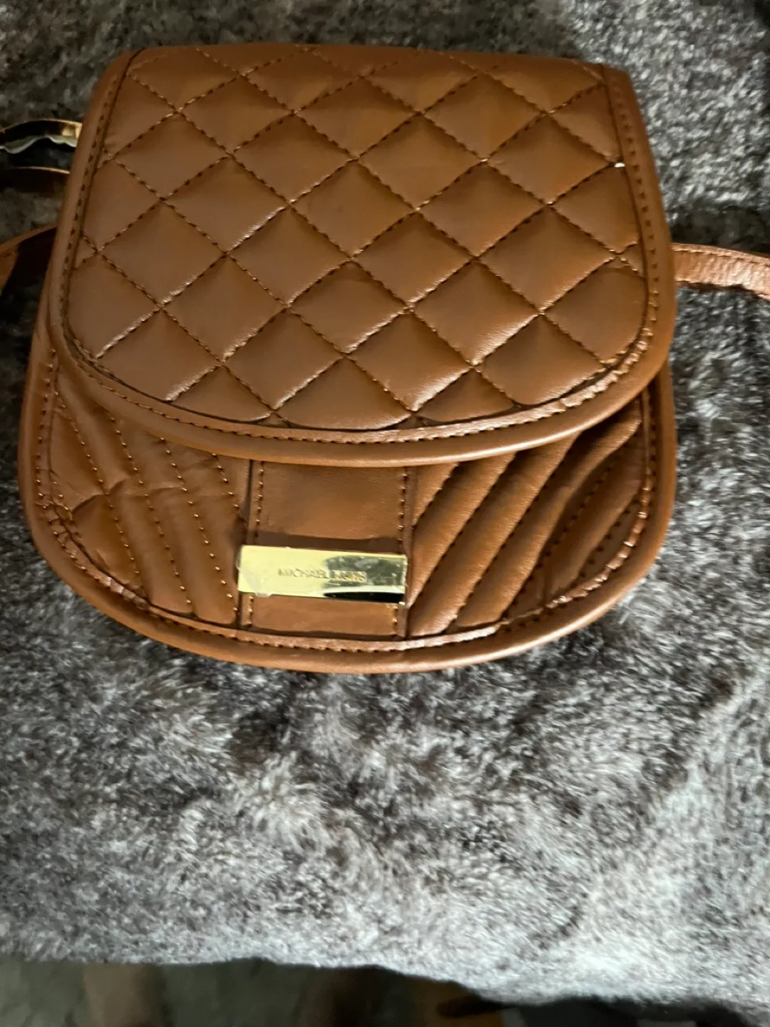 Michael Kors Brown Quilted Leather Crossbody Bag image indicator(2)