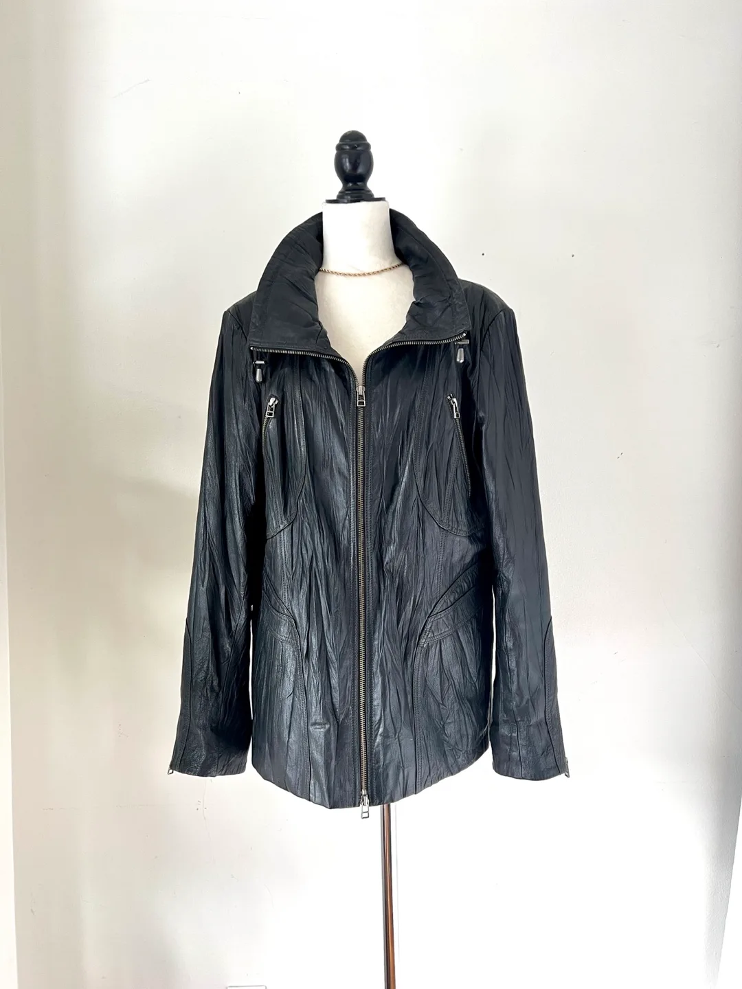 Women's Danier Black Leather Jacket image indicator(5)