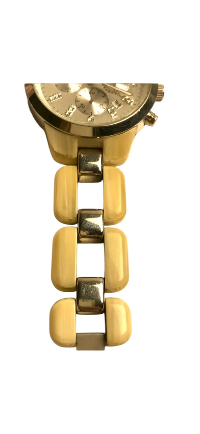 Michael Kors Chronograph Watch with Beige Resin Bracelet image indicator(6)