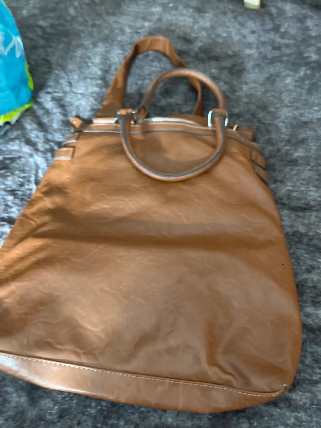 Nine West Brown Leather Tote Bag image indicator(3)