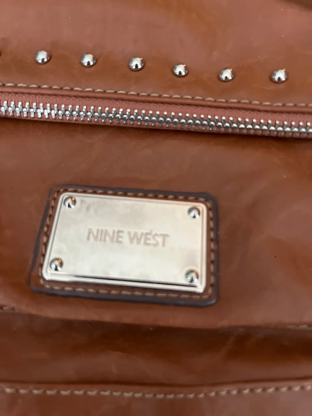 Nine West Brown Leather Tote Bag image indicator(2)