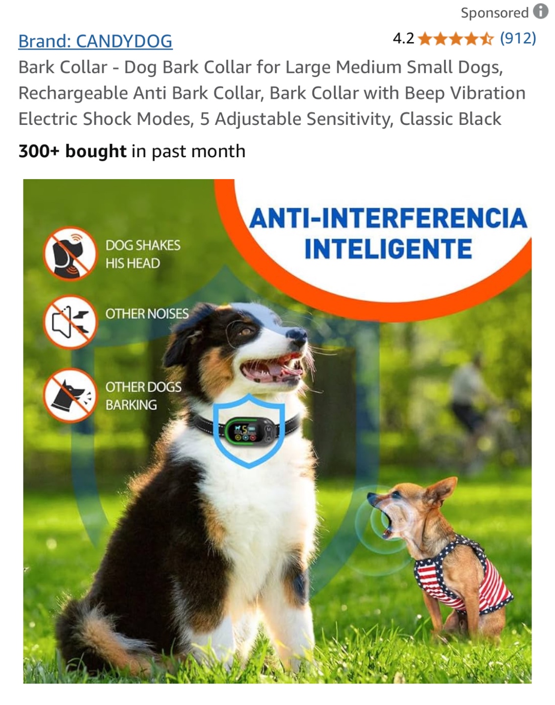 CANDYDDOG Rechargeable Anti-Bark Collar for Dogs - photo 2