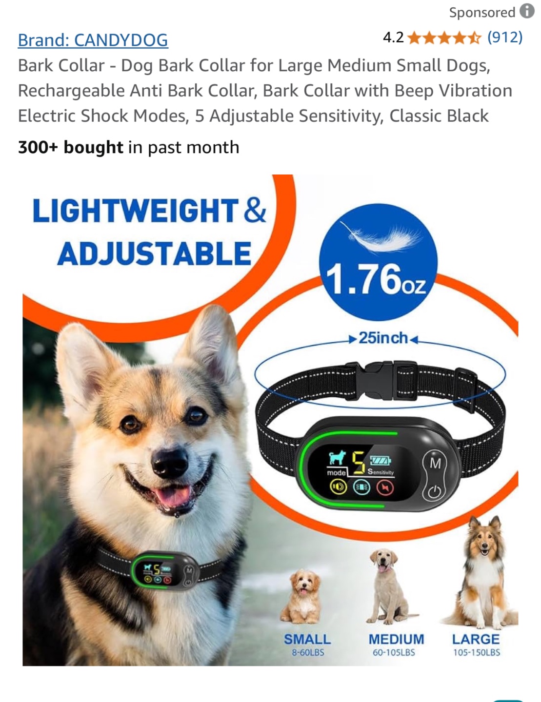 CANDYDDOG Rechargeable Anti-Bark Collar for Dogs - photo 3
