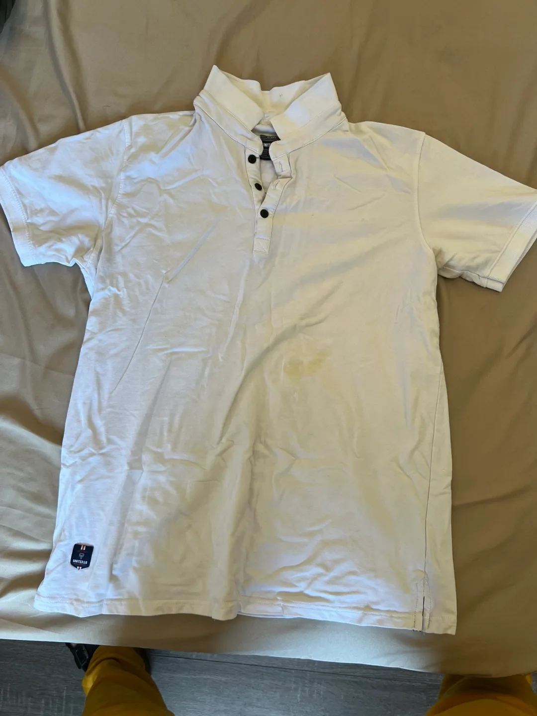 Men's United Brands White Short Sleeve Polo Shirt