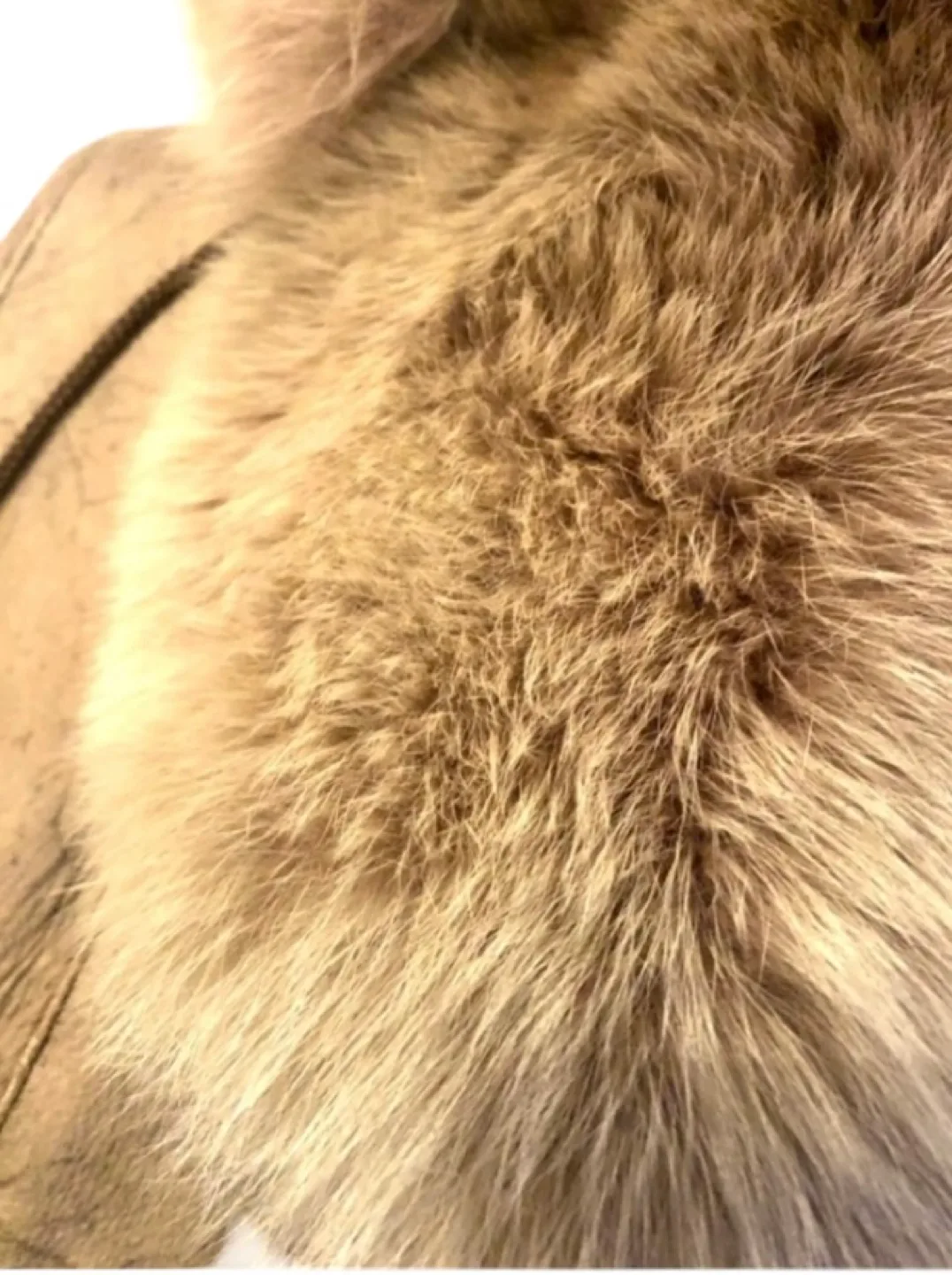 Women's Long Sheepskin Shearling Coat with Fur Hood image indicator(7)