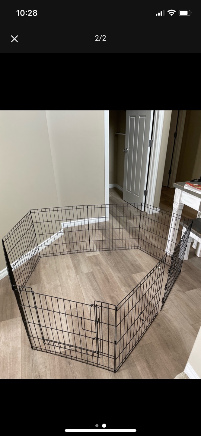 Black Metal Pet Playpen